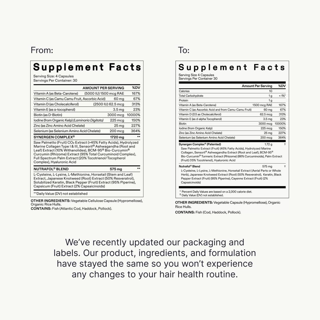 Nutrafol Men’s Hair Growth Supplements – Clinically Proven for Thicker, Stronger Hair - NOT THE VEGAN VERSION-
