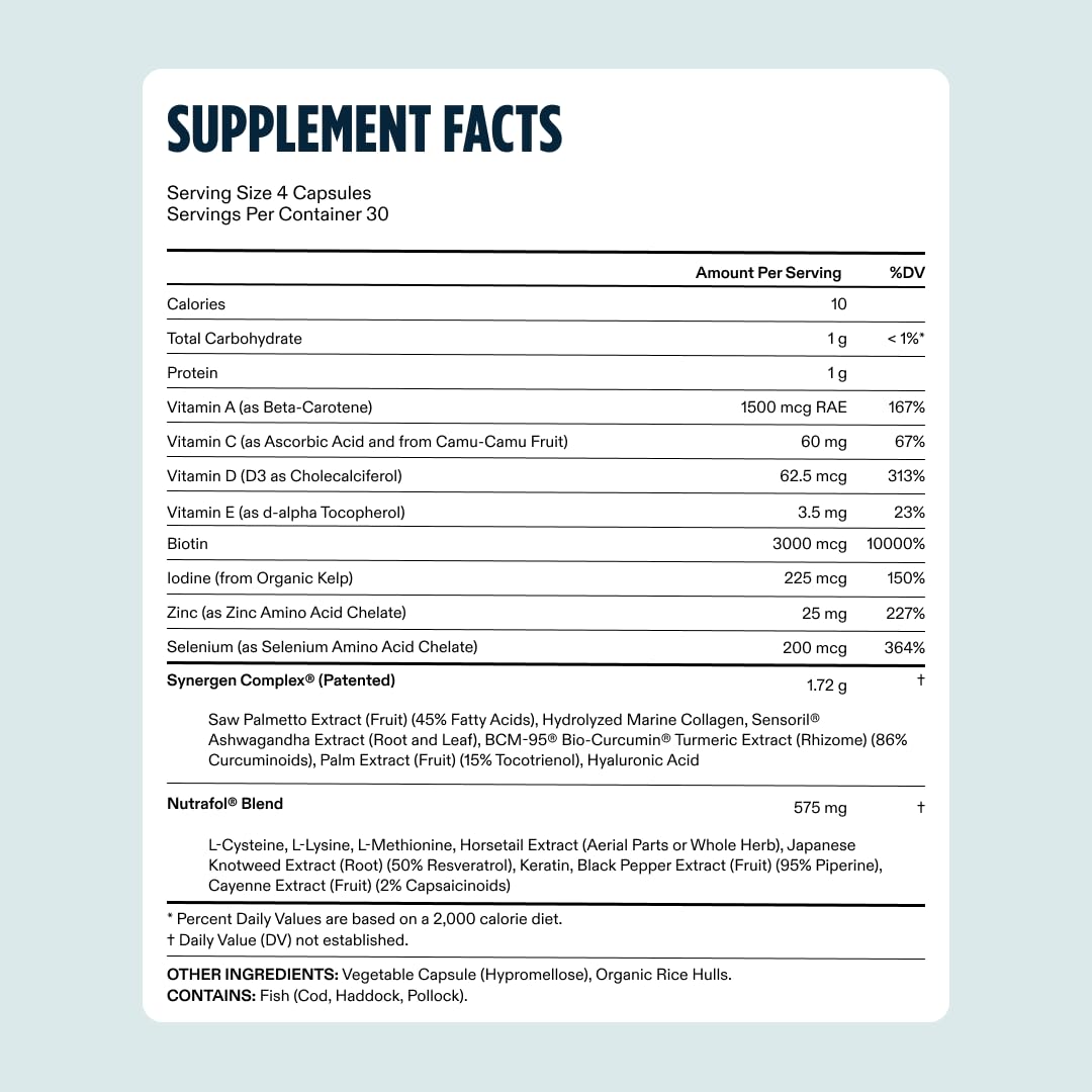 Nutrafol Men’s Hair Growth Supplements – Clinically Proven for Thicker, Stronger Hair - NOT THE VEGAN VERSION-