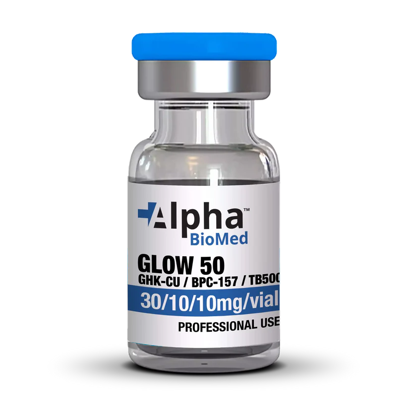 GLOW Stack - GHK-Cu (30mg) / BPC-157 (10mg) / TB500 (10mg) The Beauty Peptide